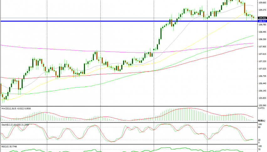 The 109 level has turned into solid support now