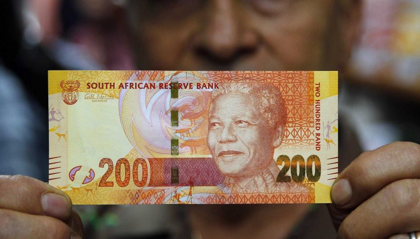 South African Rand is nearly 15% down since a month ago