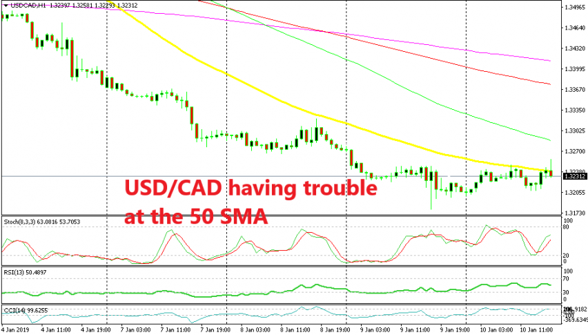 USD/CAD still undecided at the 50 SMA