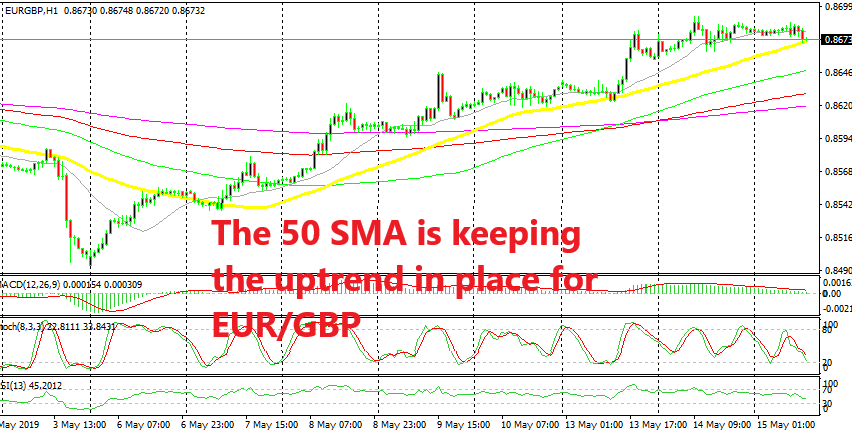 EUR/GBP is trying to make its mind now