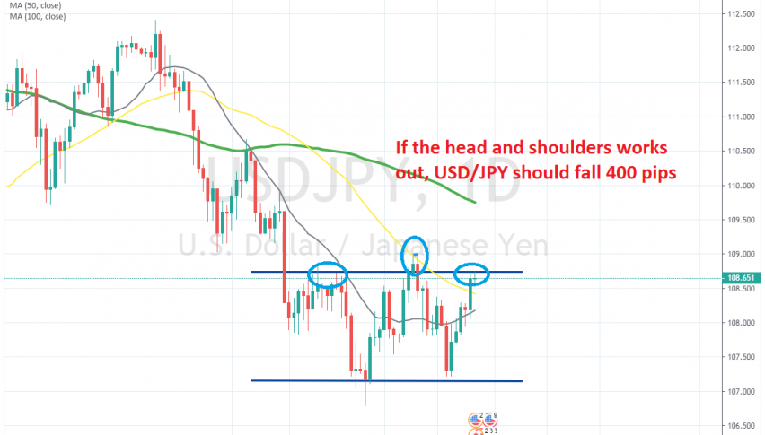 Went short at the right shoulder