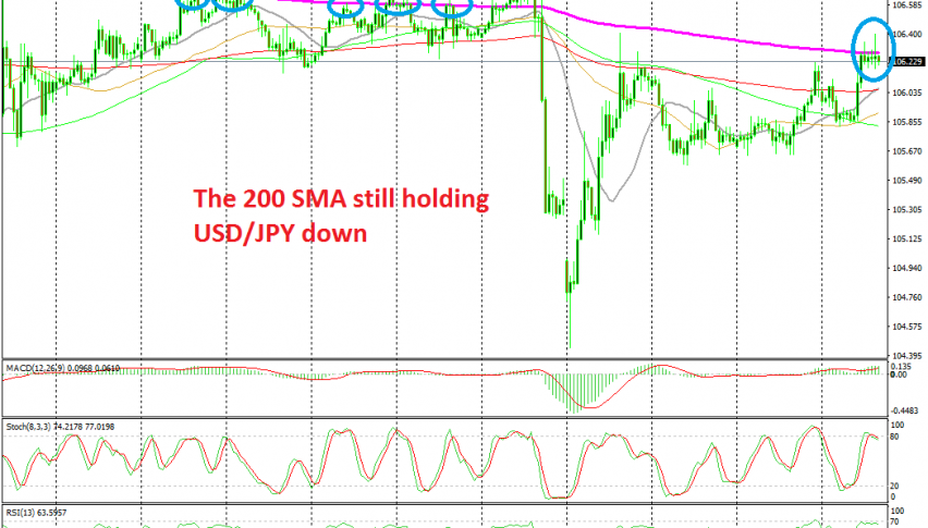 The climb has stopped in USD/JPY