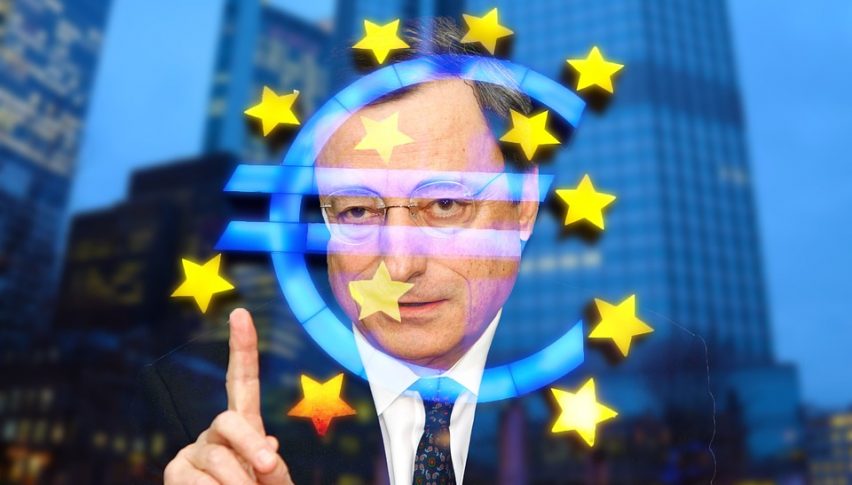 Draghi speaking as the ECB president