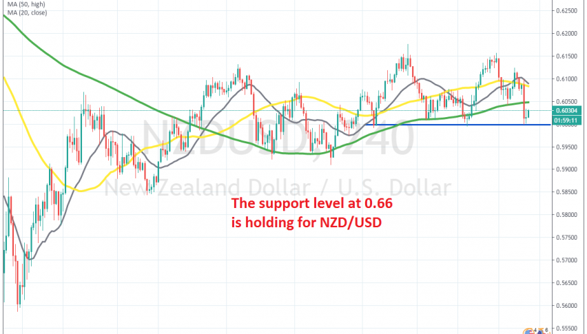 A bullish reversing pattern in NZD/USD
