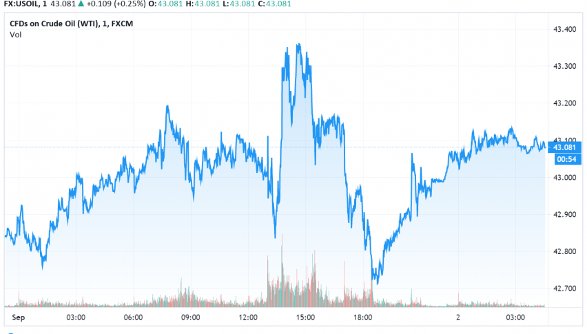 WTI Crude Oil Strengthens on Inventories' Draw, Strong Data