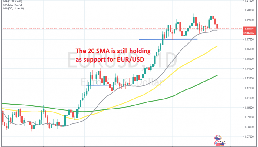 Let's see if the 20 SMA will be broken now