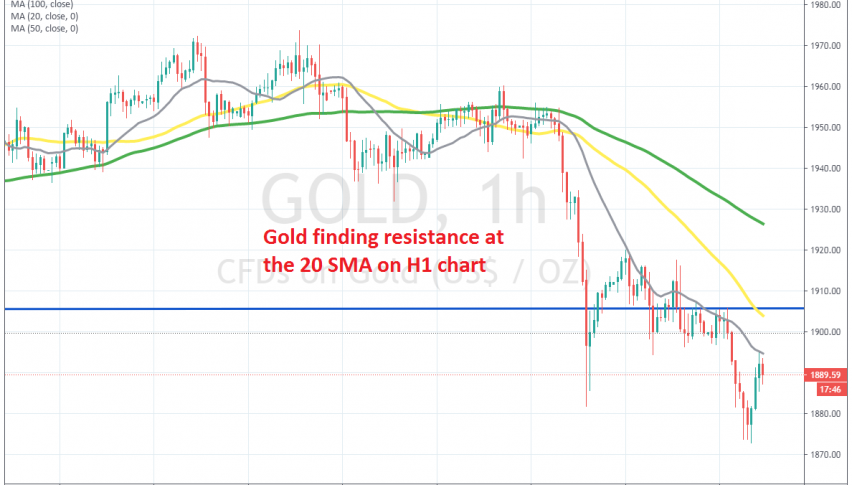 The bullish trend is resuming again in Gold