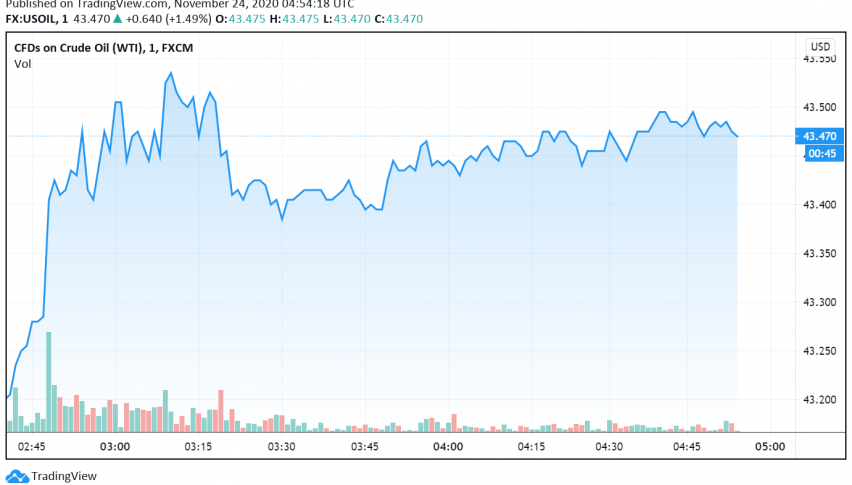 WTI Crude Oil Trades Close to Three Month High Over Vaccine Hopes
