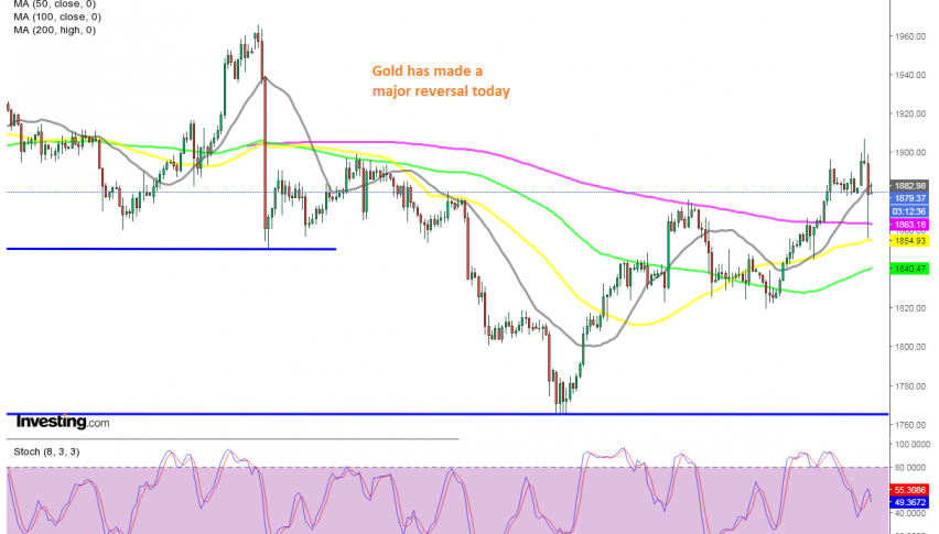 The 20 SMA held as support for Gold for now