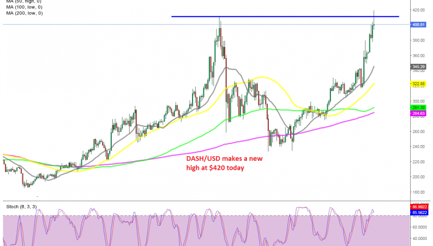 Buyers keep pushing Dash higher