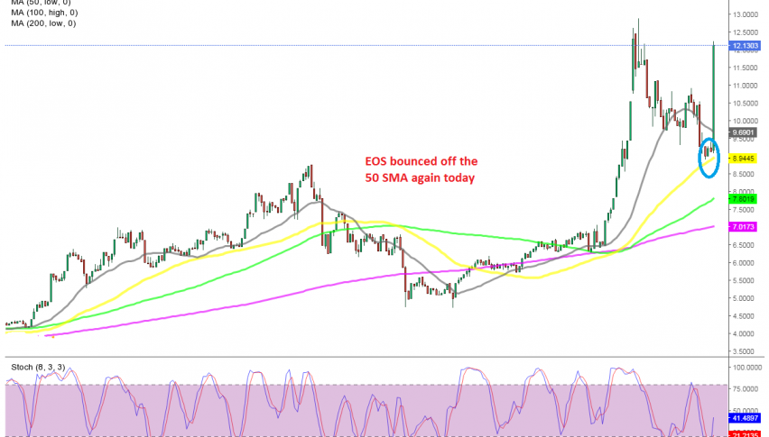 Buyers are back in charge in EOS/USD