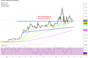 The bounce off the support area will come at dome points for ADA/USD
