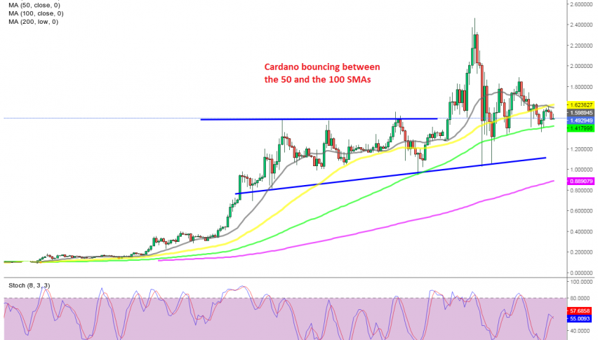 Cardano bouncing between 2 MAs