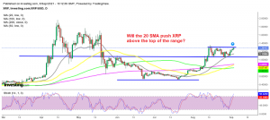 The 2-week range seems in danger in Ripple coin