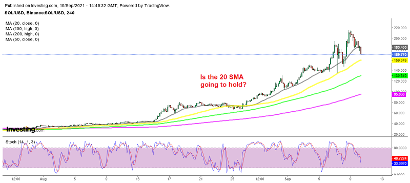 Solana coin retreating before the next surge?