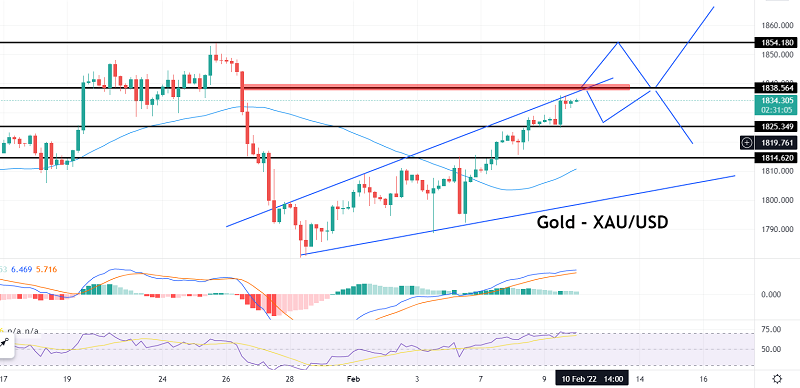 Gold Slips to $1,824: Double Bottom to Support