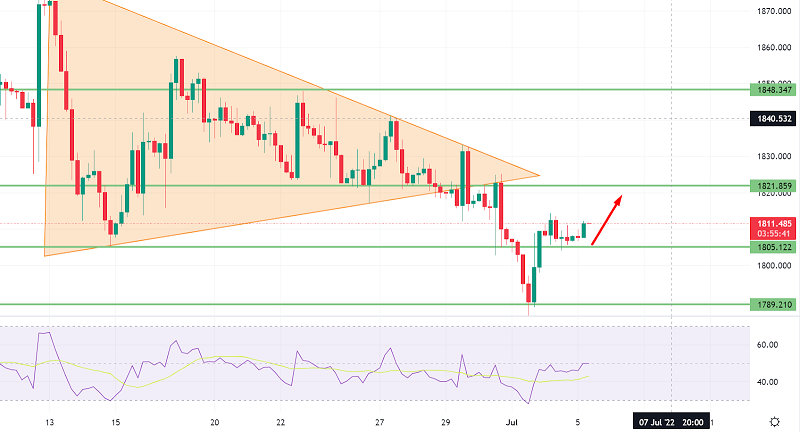 Gold Price Gains Support Near $1,805 - Quick Daily Outlook