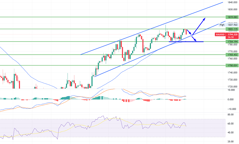 Gold Struggles Under $1,800 - 50 Days EMA to Underpin $1,784