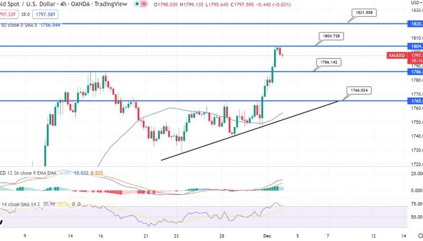 Gold Enters Oversold Zone: Short $1,800?
