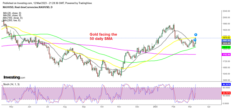 Gold found support at the 100 daily SMA last week