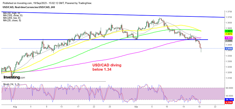The resistance at 1.37 held again for USD/CAD