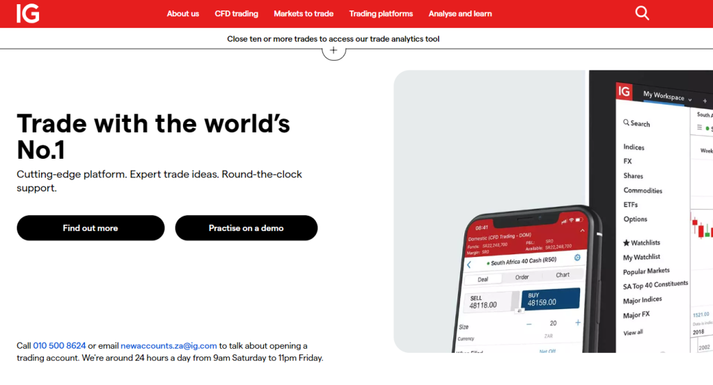 Best Forex Brokers Offering Trailing Stop Loss Orders in 2025: A Comprehensive Guide 3 IG Platform Screenshot