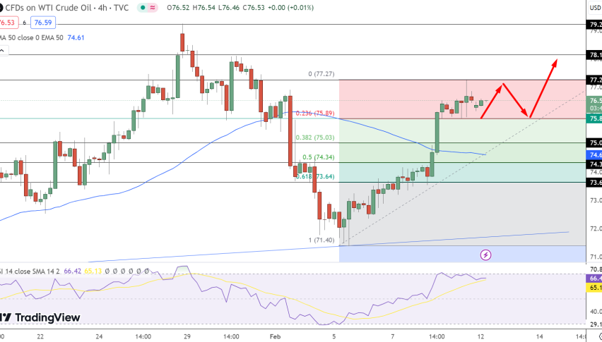 WTI Crude oil Price Chart