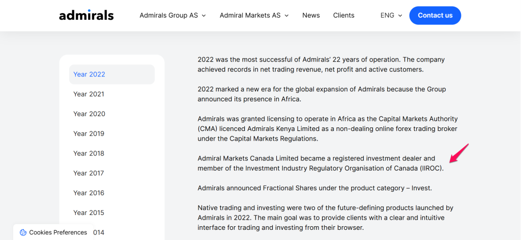 Admirals IIROC Admirals IIROC