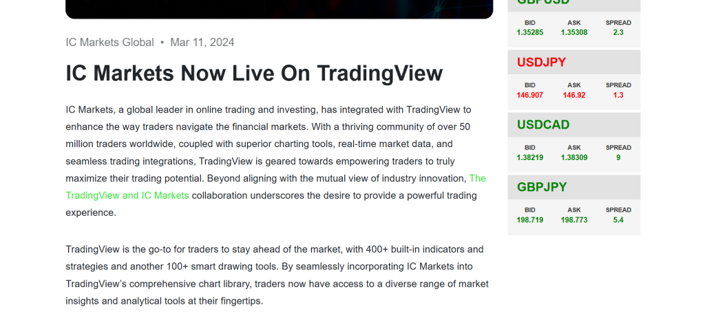 IC Markets TradingView IC Markets TradingView