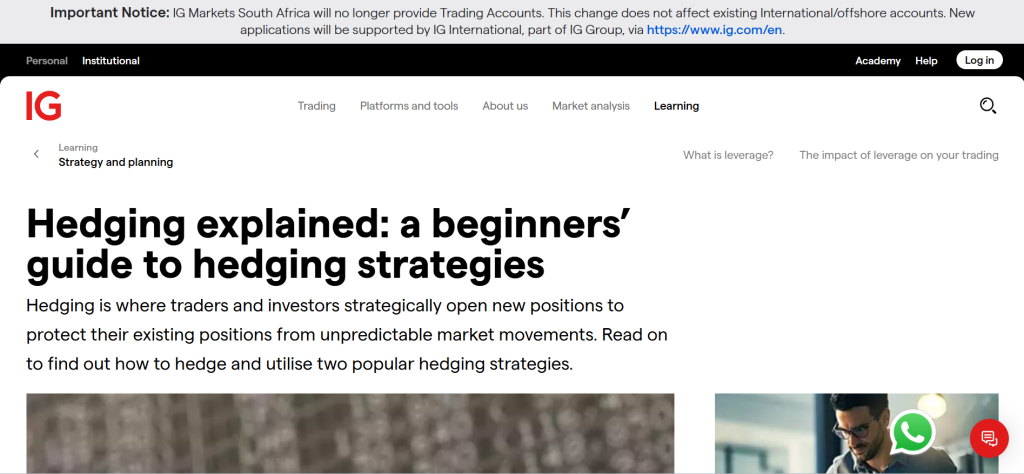 IG Hedging IG Hedging