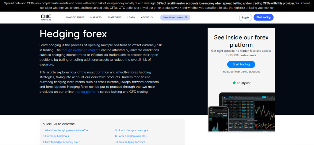 CMC Markets Hedging CMC Markets Hedging
