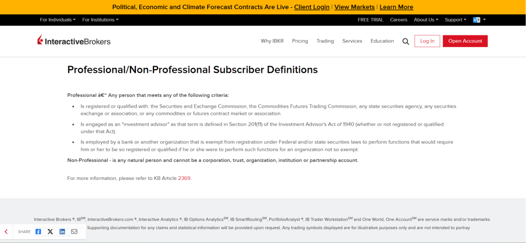 Interactive Brokers Professional Traders Interactive Brokers Professional Traders