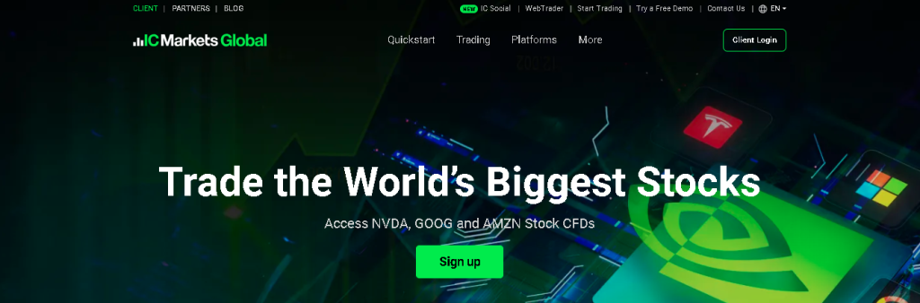 IC Markets VPS Interface