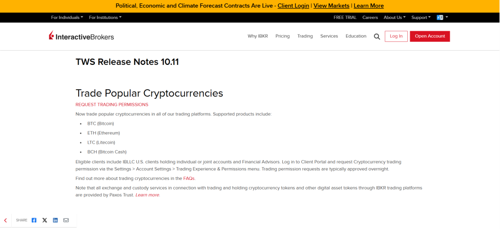 Interactive Brokers Litecoin Trading