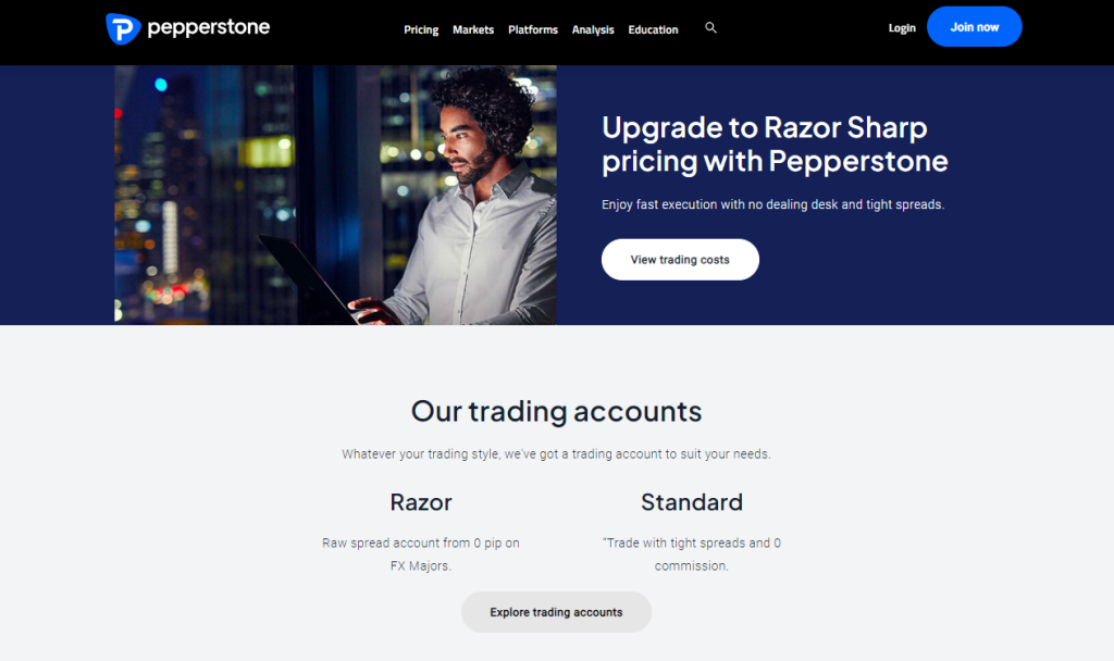 Pepperstone Account Types