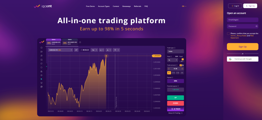 IQCent Trading Platform from $1 IQCent Trading Platform from $1