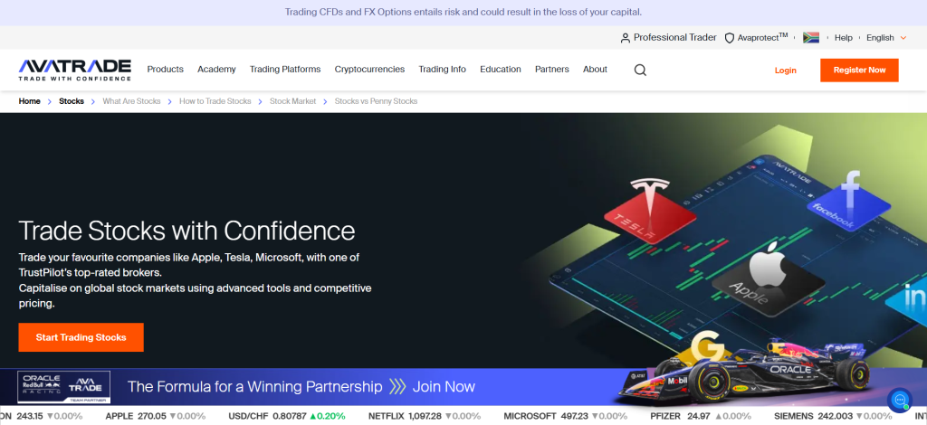 AvaTrade Stock Trading