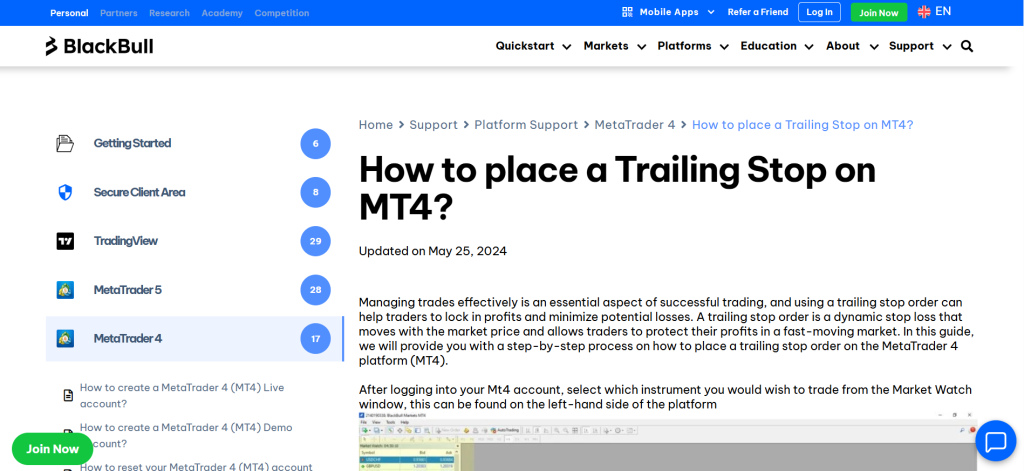 BlackBull Markets Trailing Stop Loss Orders BlackBull Markets Trailing Stop Loss Orders