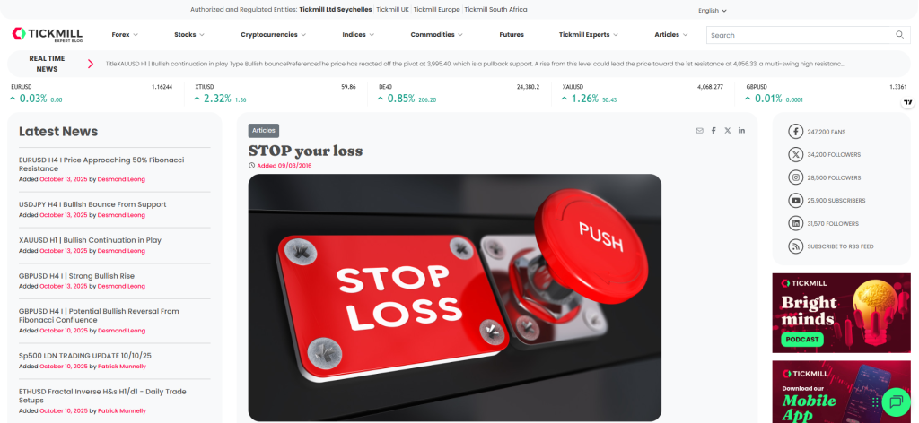 Tickmill Trailing Stop Loss Orders Tickmill Trailing Stop Loss Orders