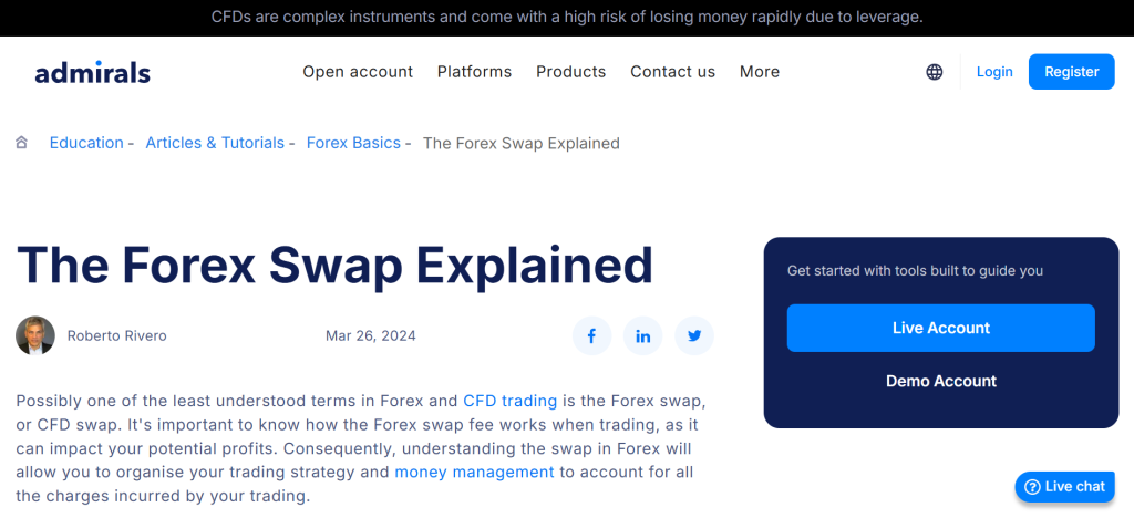 Admirals Swaps Admirals Swaps