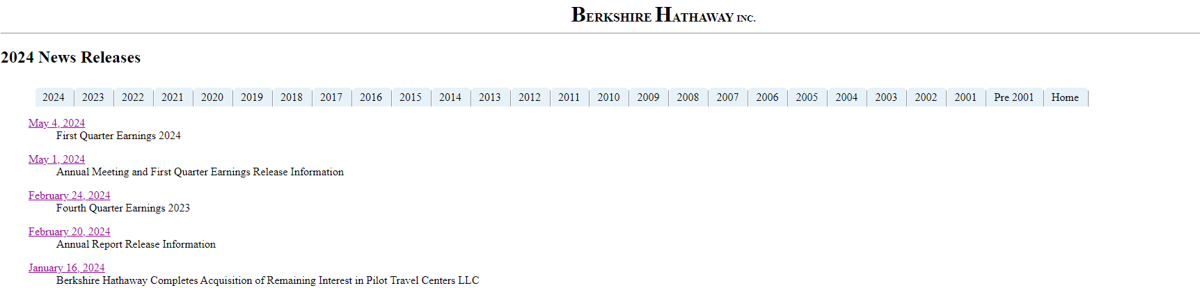 Berkshire Hathaway Berkshire Hathaway