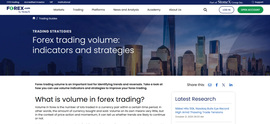 Forex.com Volume Forex.com Volume