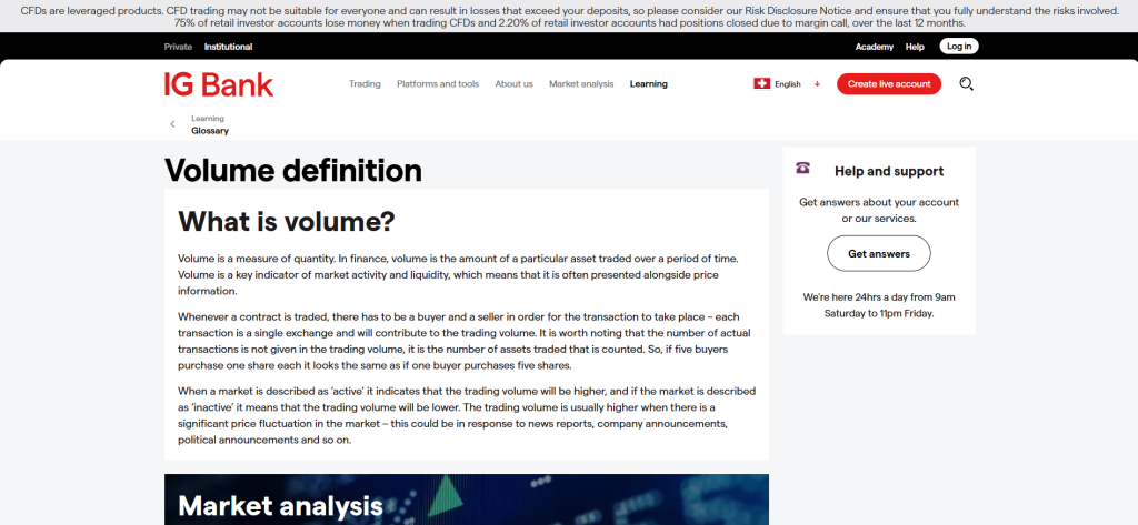IG Trading Volume IG Trading Volume