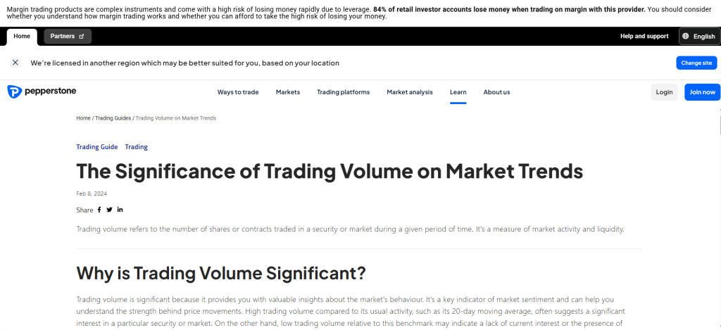 Pepperstone Volume Pepperstone Volume