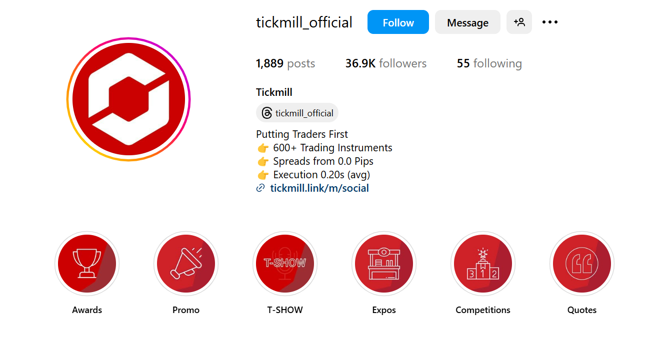 Tickmill Instagram Tickmill Instagram
