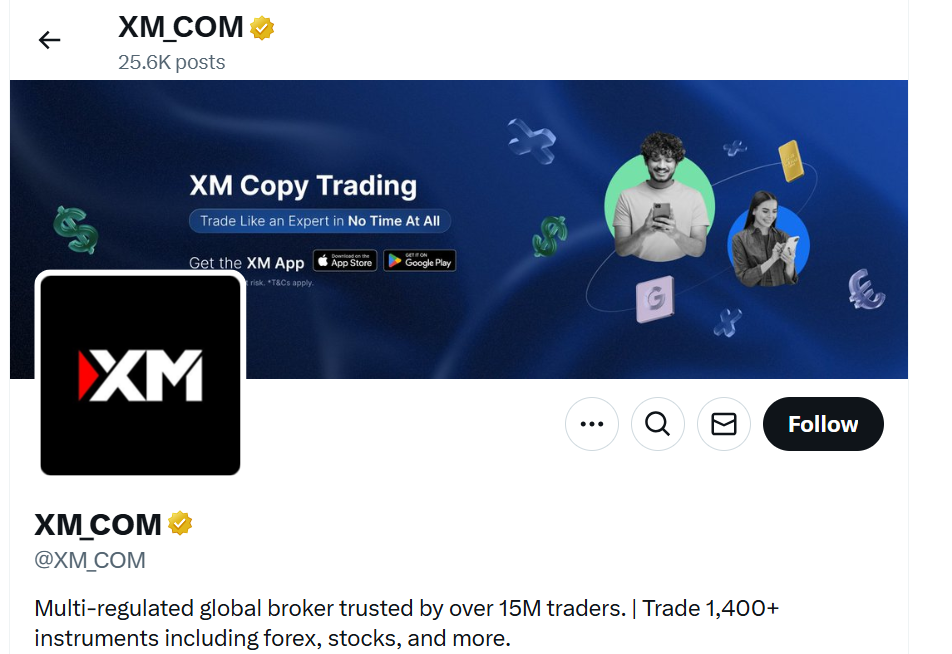 XM Forex Brokers to Follow on X XM Forex Brokers to Follow on X