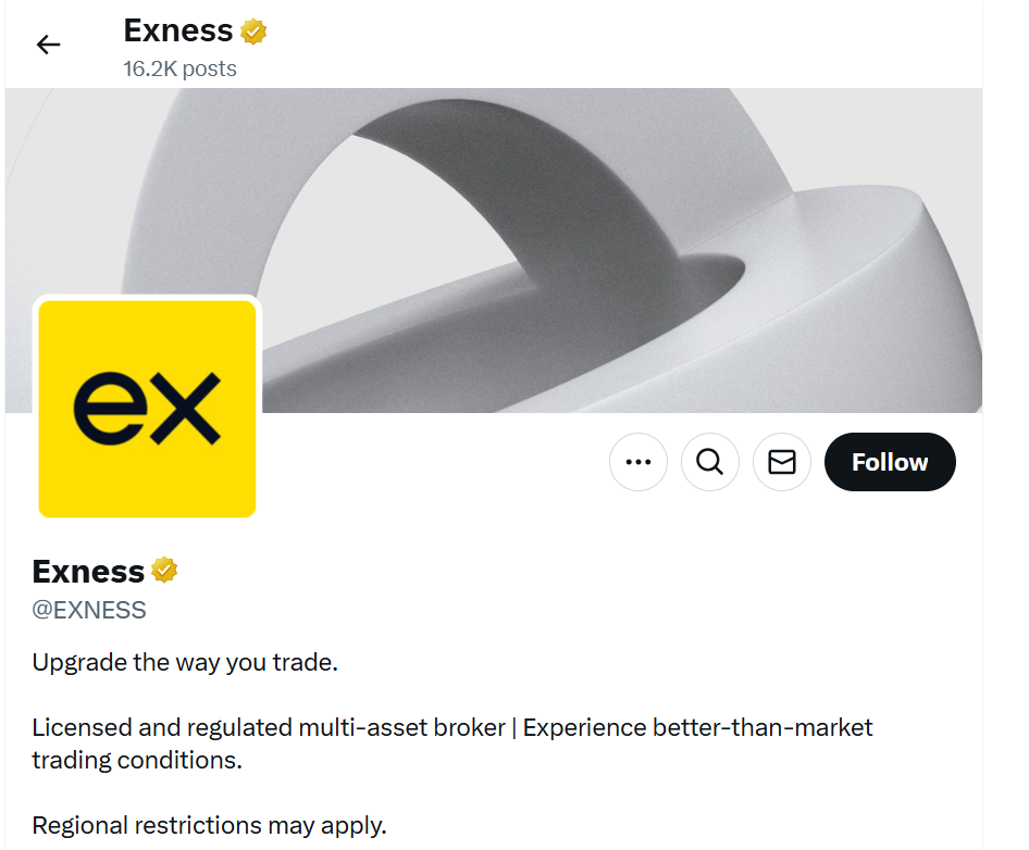 Exness Forex Brokers to follow on X Exness Forex Brokers to follow on X