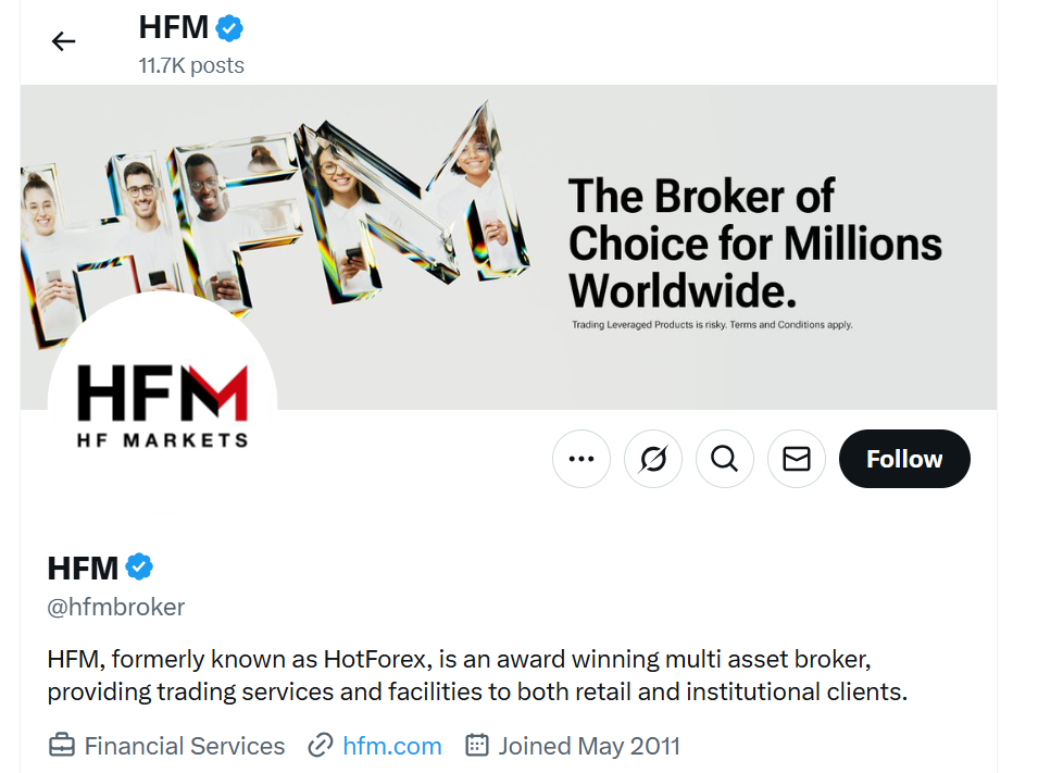 HFM Forex Brokers to Follow on X HFM Forex Brokers to Follow on X