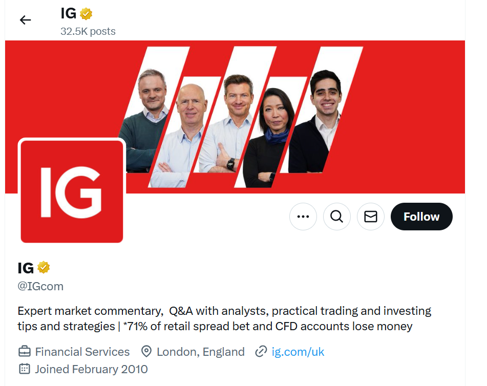 IG Forex Brokers to Follow on X IG Forex Brokers to Follow on X
