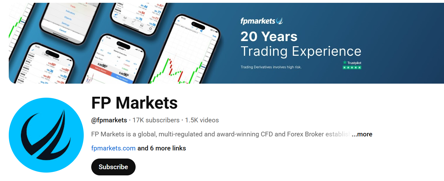 FP Markets Forex Brokers to Subscribe to on YouTube